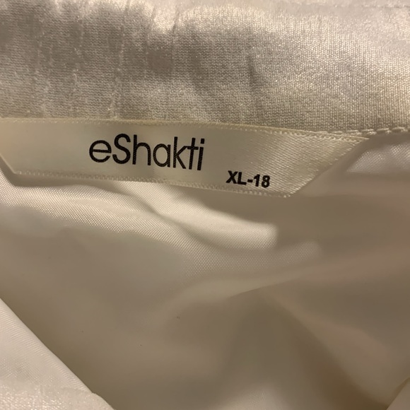 Eshakti Floral Print Dupioni Maxi Shirtdress - Picture 4 of 4